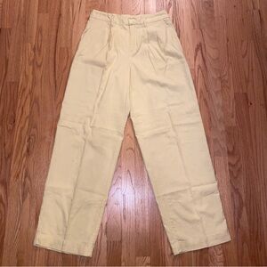 a new day women’s Light Yellow High-Rise Chinos linen-blend size 4